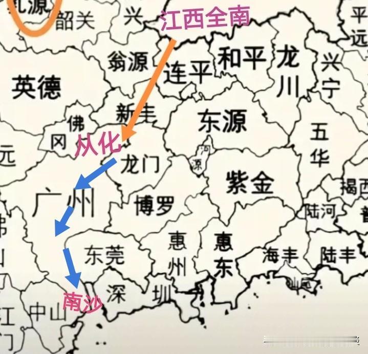 冷知识：从广州前往江西仅需一个多小时。很多人认为广州是广东省的中心，觉得江西离广