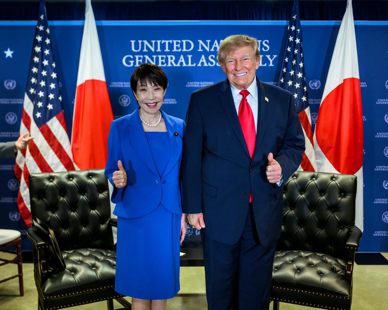 德国之声今天报道：“与特朗普会面后，高市早苗在联合国大会发表就任首相后的首次演说