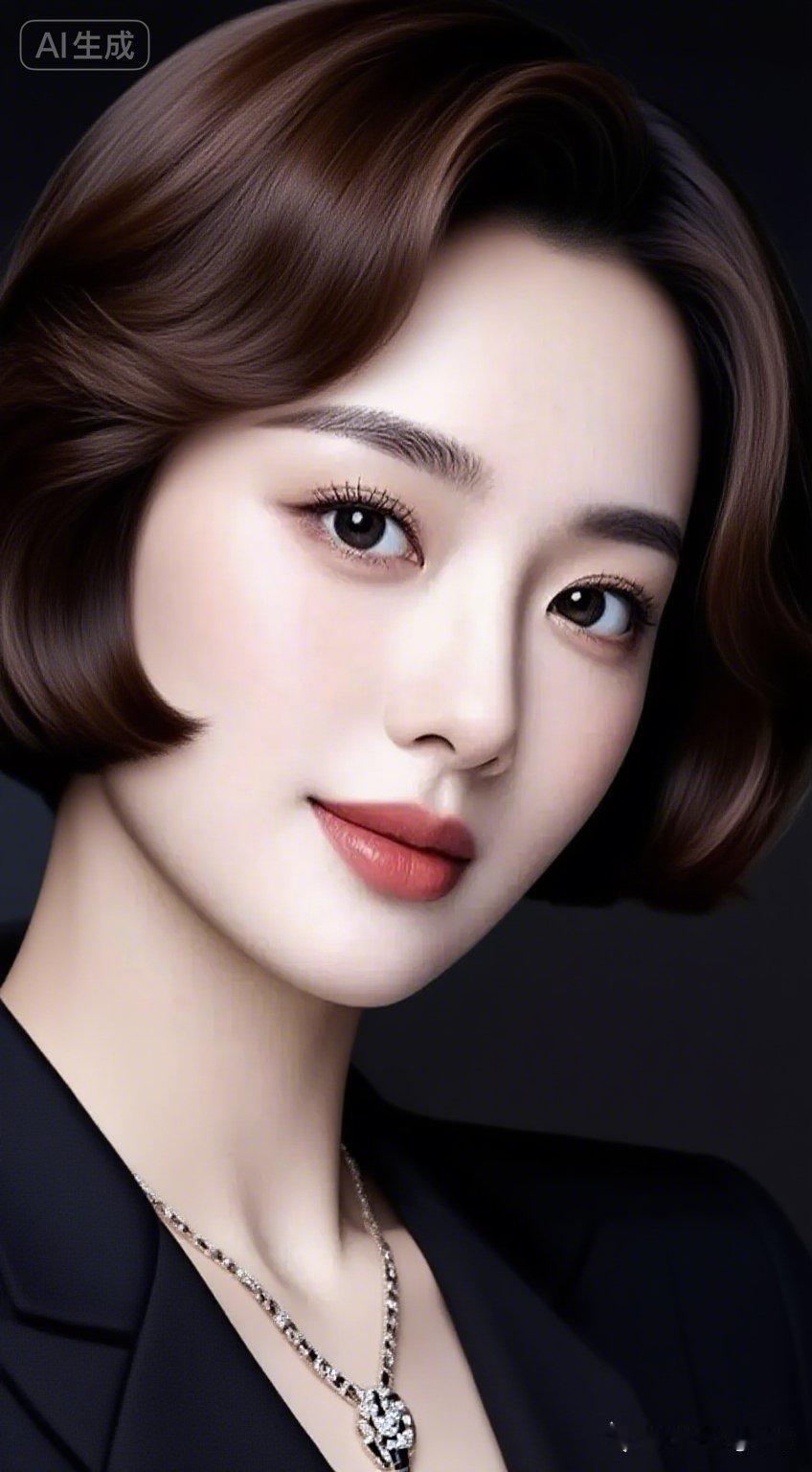 这张图是一个漂亮的女士肖像。