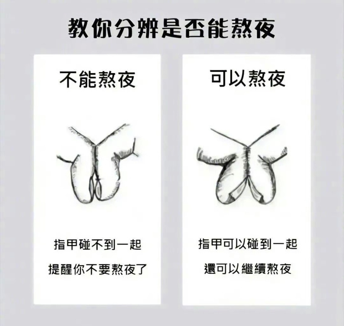 熬夜自查小方法