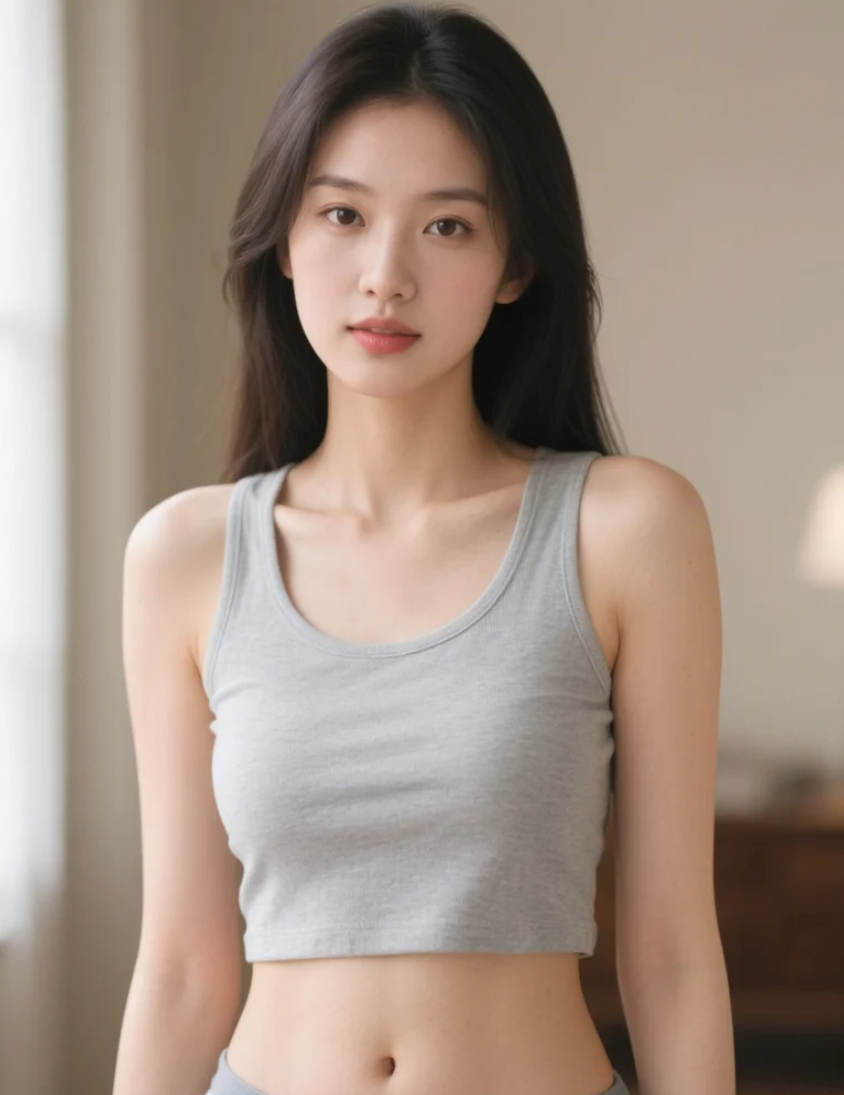 温柔迷人！亚洲美女室内特写散发知性魅力