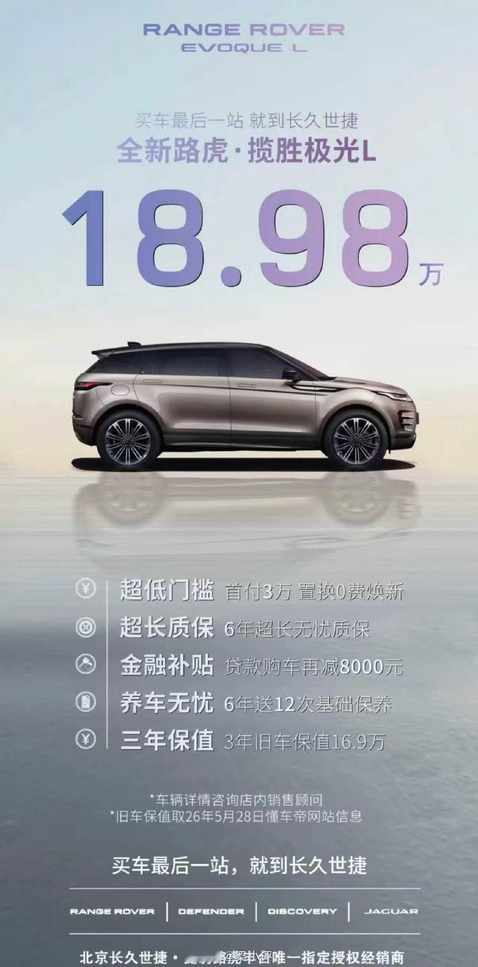 裸车19万落地不超21万：当年加价到90万提车的路虎极光L，今天的故事让人五味杂