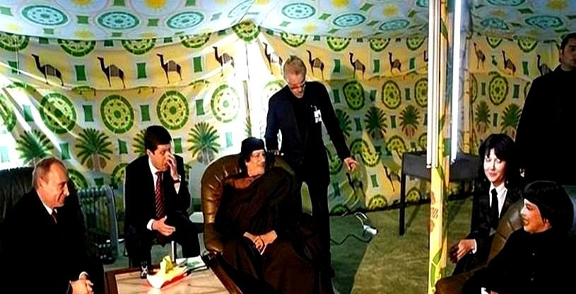 普京卡扎菲欠款一亿小故事哎呀妈呀，普京去利比亚找卡扎菲要