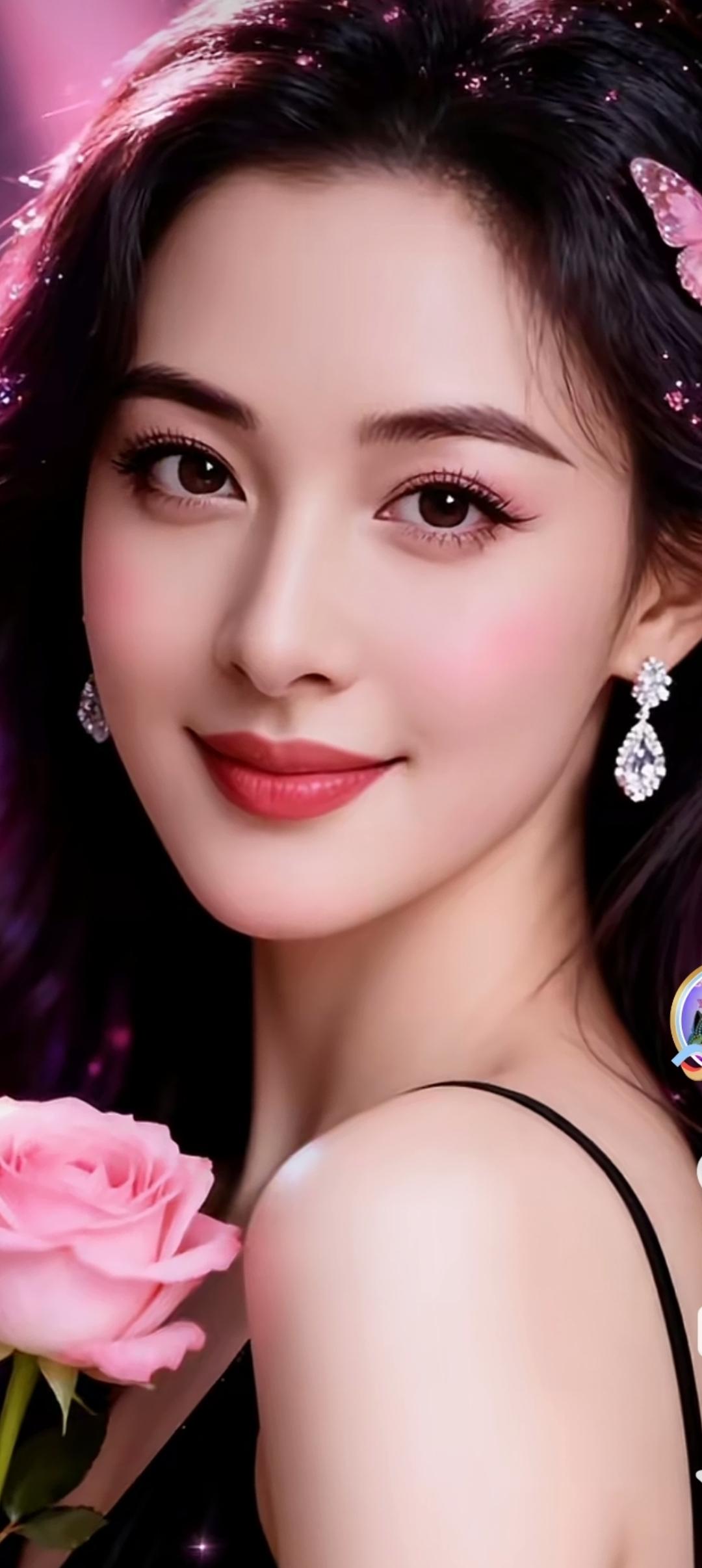 梦幻玫瑰与优雅女孩的完美结合，绽放出迷人的光彩！🌹💃✨