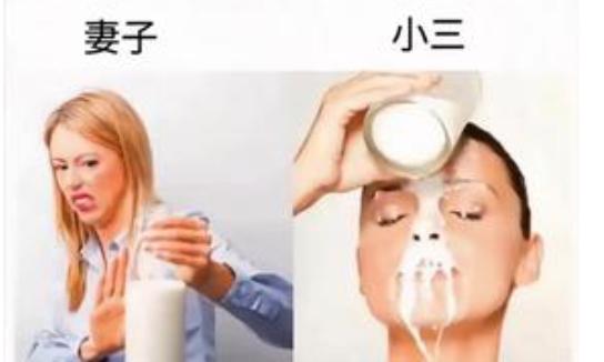 据说下图就是妻子和小三的区别，我抽了三包烟也没有想明白是什么意思。。。