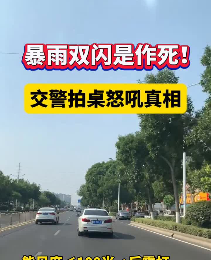 暴雨双闪是作死！交警拍桌怒吼真相。双闪乱开害死人！变道鬼看得见你？灯光铁律：