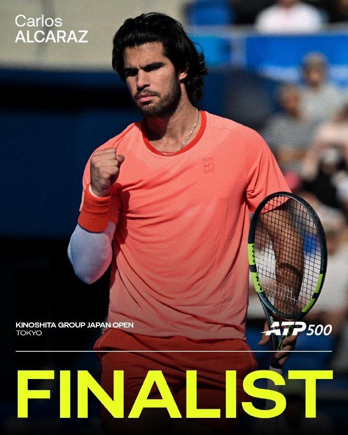 恭喜阿卡，成功晋级东京站决赛！北京时间10月5日下午，ATP500日本东京站