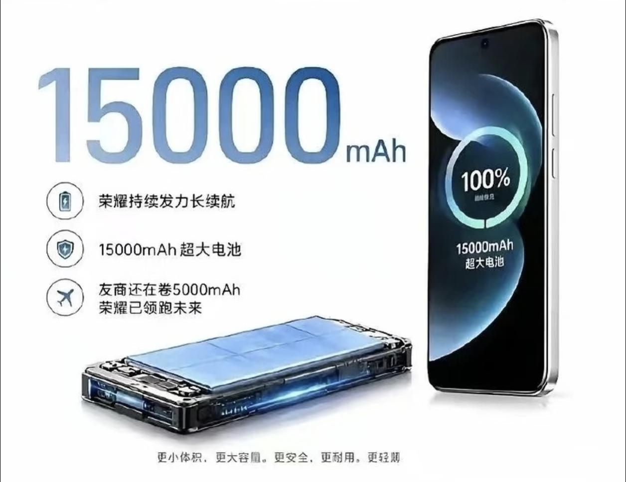 荣耀Power3真的已经蓄势待发了，15000mAh超大青海湖电池直接领先友商几