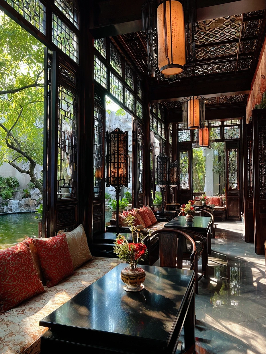 窗含江南景，坐享一院春，茶室里的中式美学
