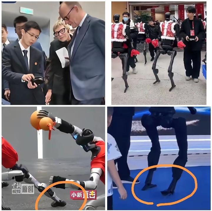 “有一个细节不知道大家发现了没有？这次王兴兴给德国总理展示机器人的时候，拿起了桌