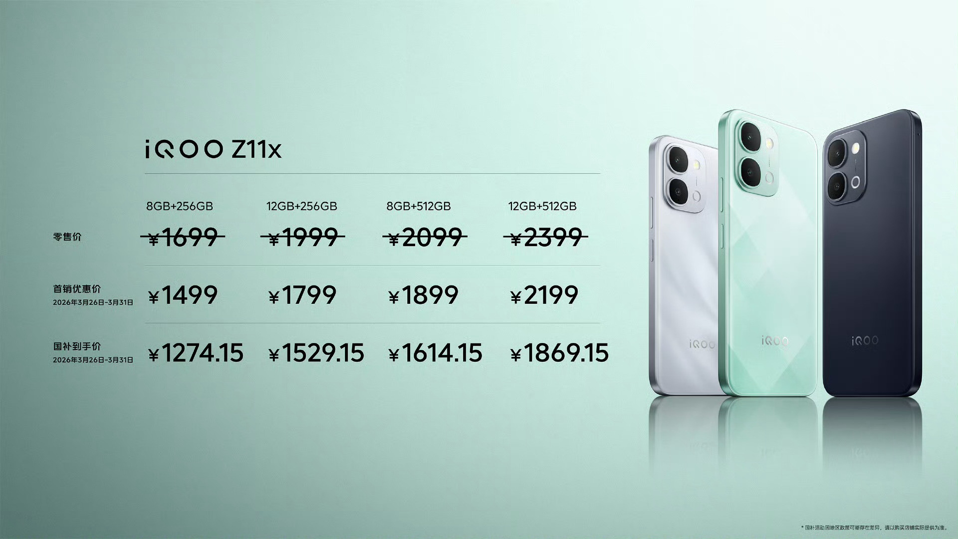 iQOOZ11系列价格揭晓，一张图看懂iQOOZ11售价2299元起，首销优