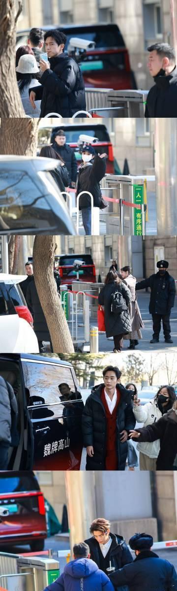 谁家明星下车三秒出神图刘浩存的生图状态真的好灵啊，下车回头的那一幕绝美。李昀锐