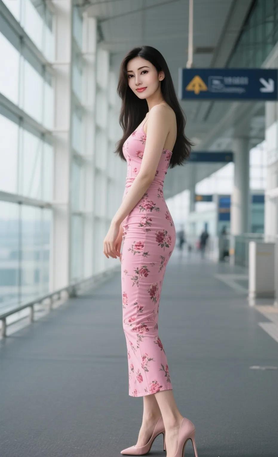 变季穿着这条连衣长裙，你们觉得好看吗？渐变显瘦裙渐变连衣裙秋天连体裙连衣印