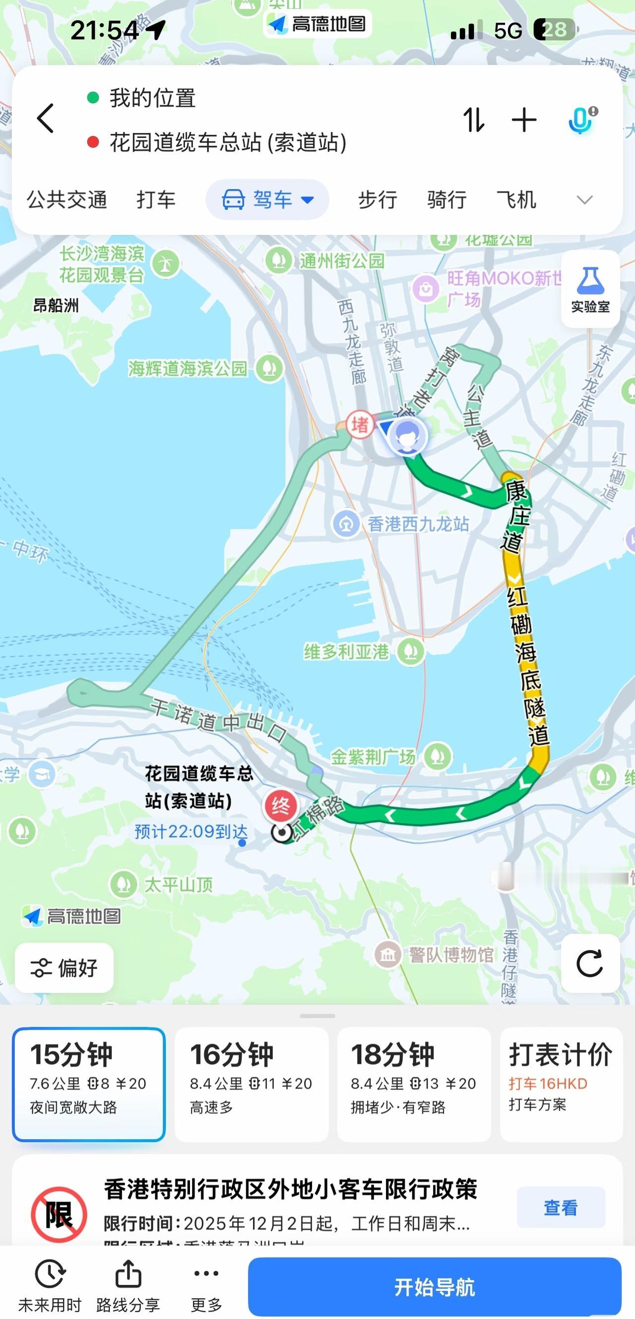 香港打车7km被收了363港币从太平山缆车总站打车到油麻地，一共7.6km，最