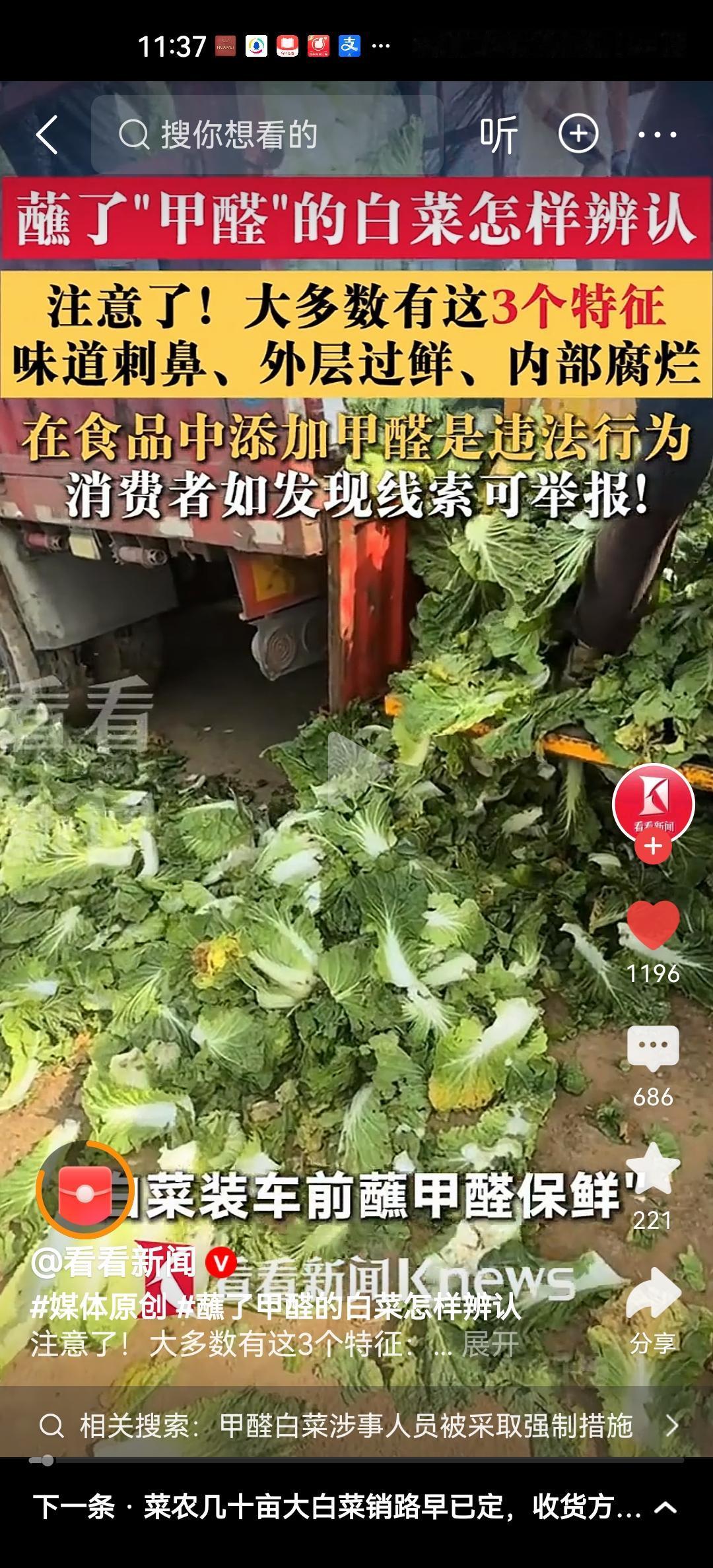 对比福建漳州泡药杨梅，大白菜的安全问题更值得重视！可以说大白菜是中国太多民众的国