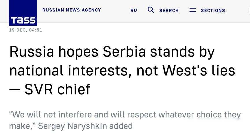 普京政府奉劝武契奇：西方不打算放过你，俄罗斯才是你的好兄弟最近，塞尔维亚总统武