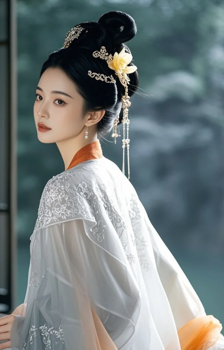 她一袭汉服入画来，惊艳了千年时光