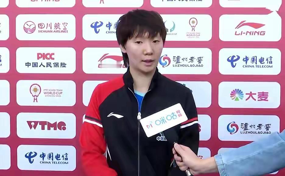 曼昱3：0丹妮拉，赛后记者问曼昱：‘’现在整体感觉怎么样啊？’’曼