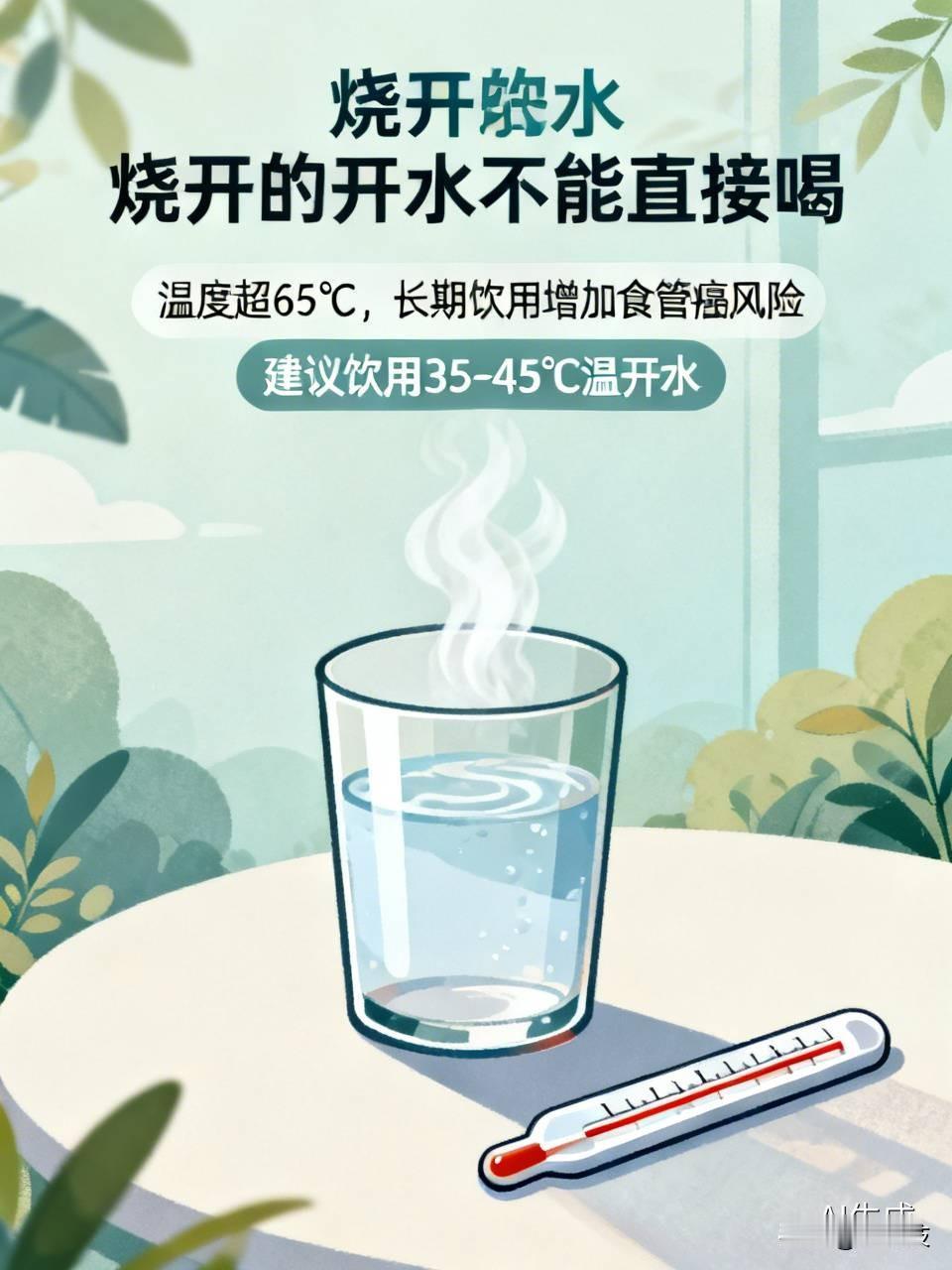 烧开的开水不能直接喝，原因可不少。首先是烫嘴，世界卫生组织旗下机构在2016年就