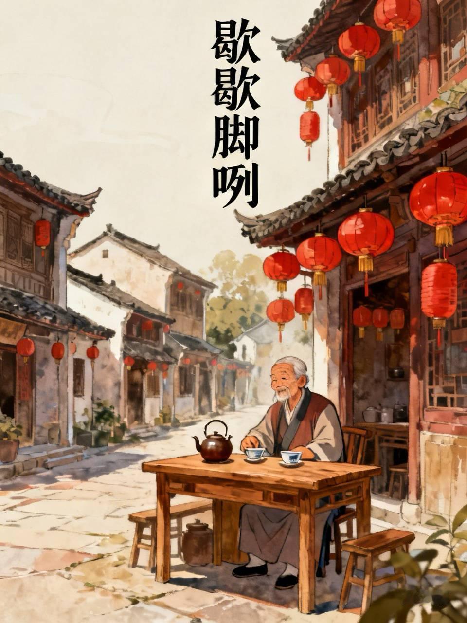 我在景区歇脚，被卖茶大娘当成NPC了有一年我逛古镇，人多得走不动道。找了个阴