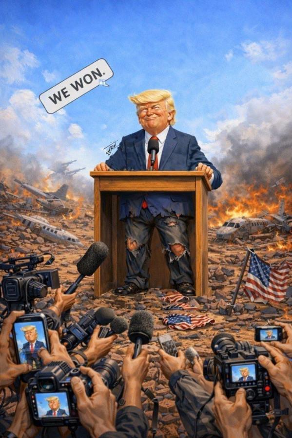 国外漫画《宣布胜利的阿川》，够传神。