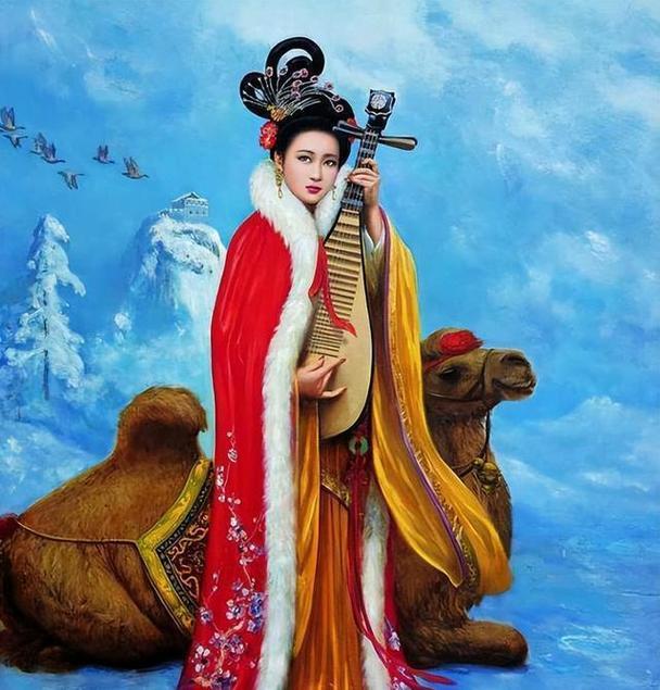 雪夜帐暖，王昭君承宠侍寝，呼韩邪单于兴致勃发，缱绻缠绵至三更时分。谁料天刚破晓，