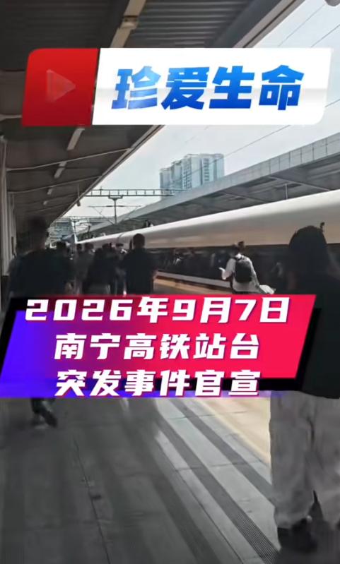看了南宁火车站那个人跳车的视频！当时，火车已经停下来了！有个人在问：“是人掉