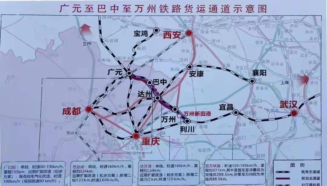 广巴达万货运铁路要改造最好一步到位，直接全线改造成客货共线的双线160公里时速线