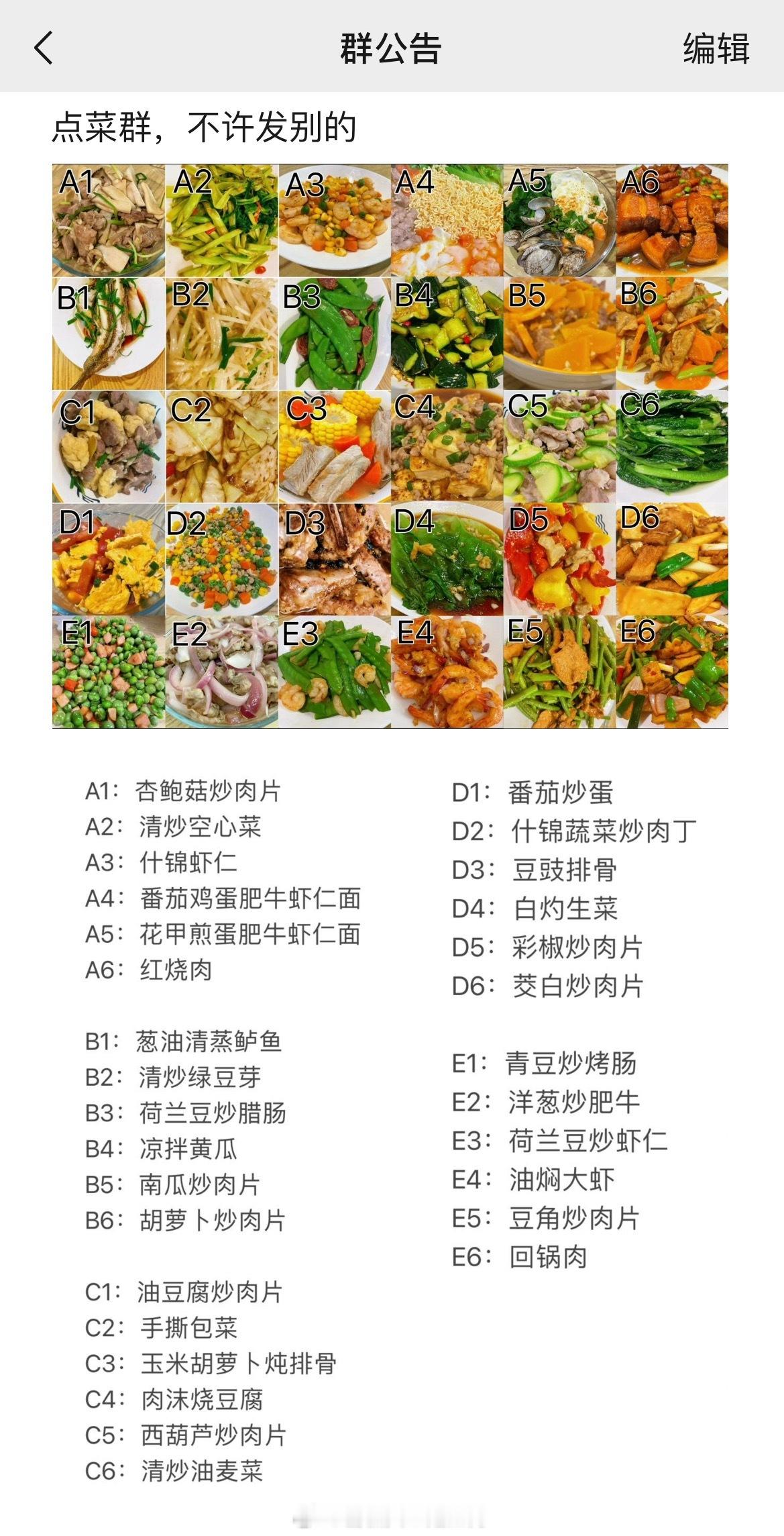 建了一个点菜群。