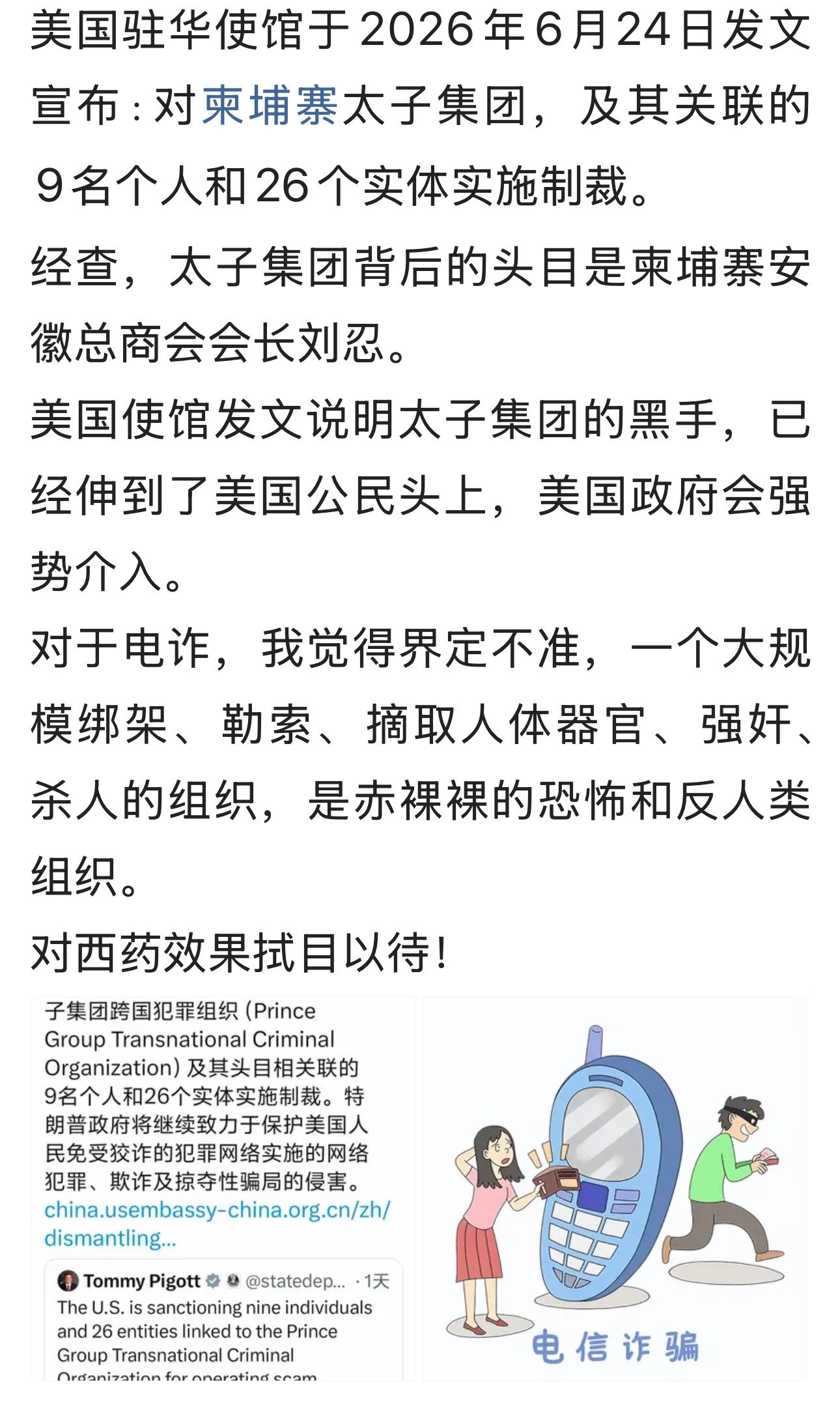 他们已经不是电诈，而是黑社会恐怖组织犯罪集团，必须彻底铲除，斩草除根以绝后患！！