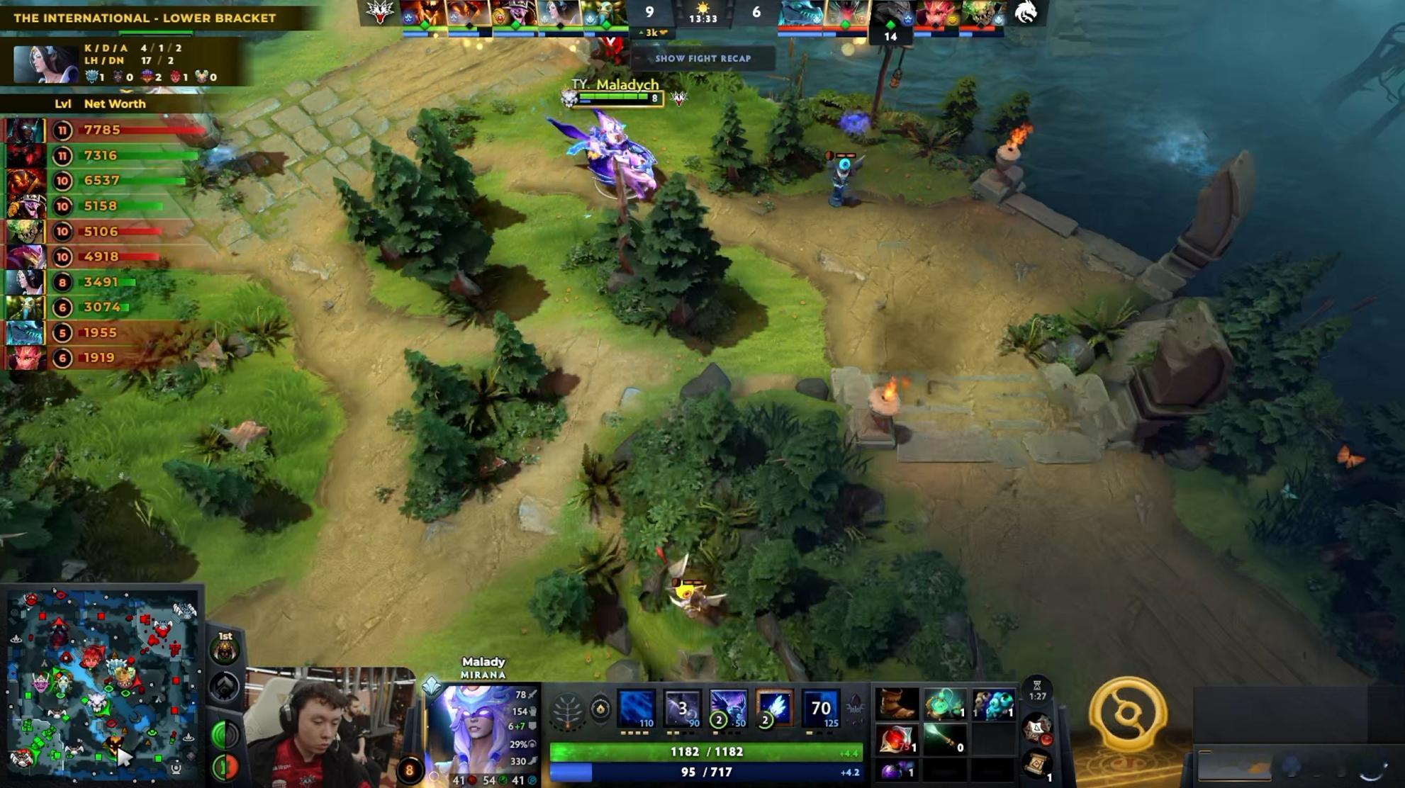DOTA2TI15淘汰赛败者组决赛Yandex对阵Spirit战队BO3第一局