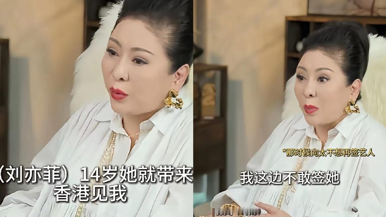 向太当年一句“不敢签”，差点让内娱少了位“神仙姐姐”？14岁的刘亦菲跟着妈妈见向