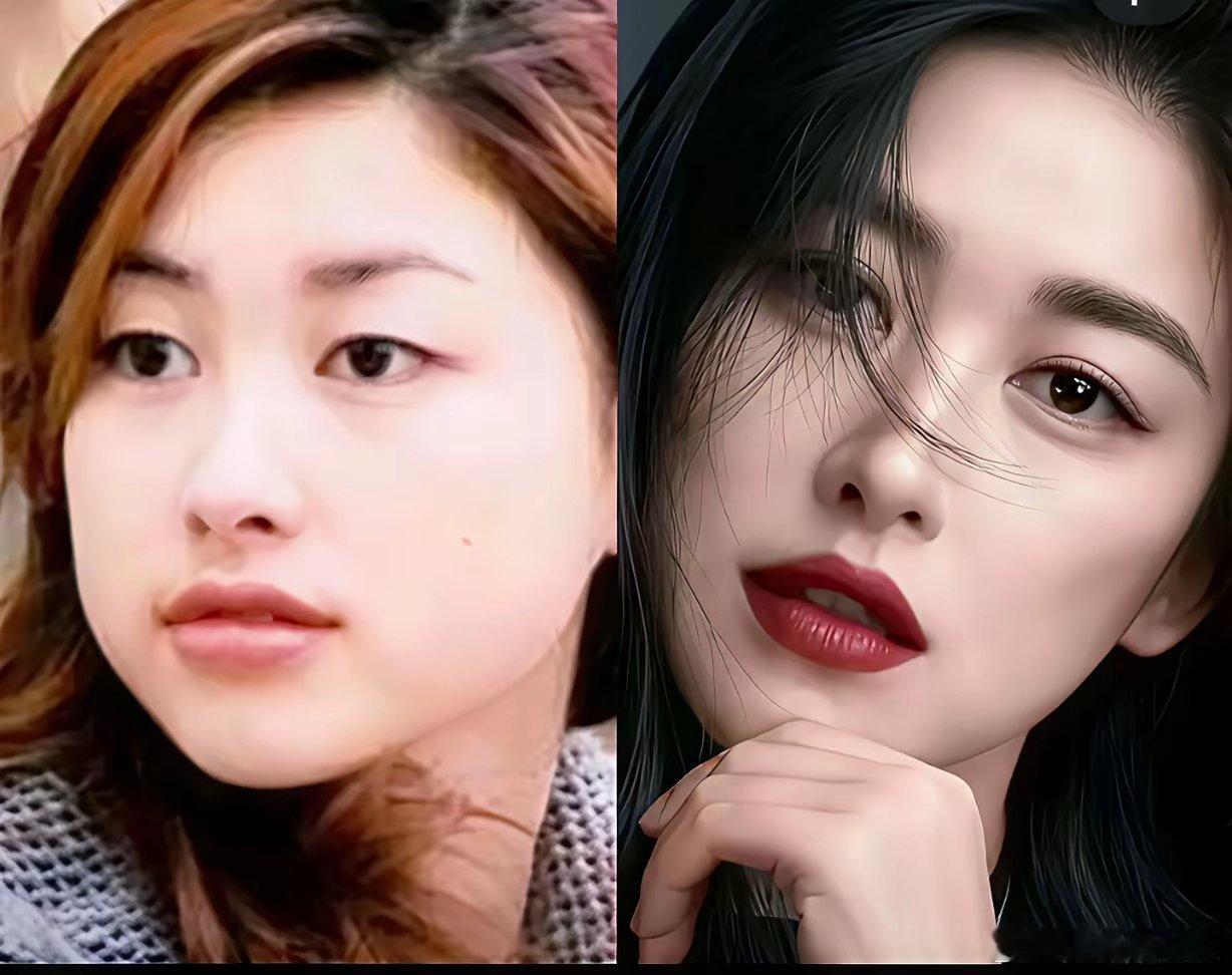 脸是不会骗人的。一个20岁，一个38岁。从朱珠这两个阶段的面容可以看出来，她确实