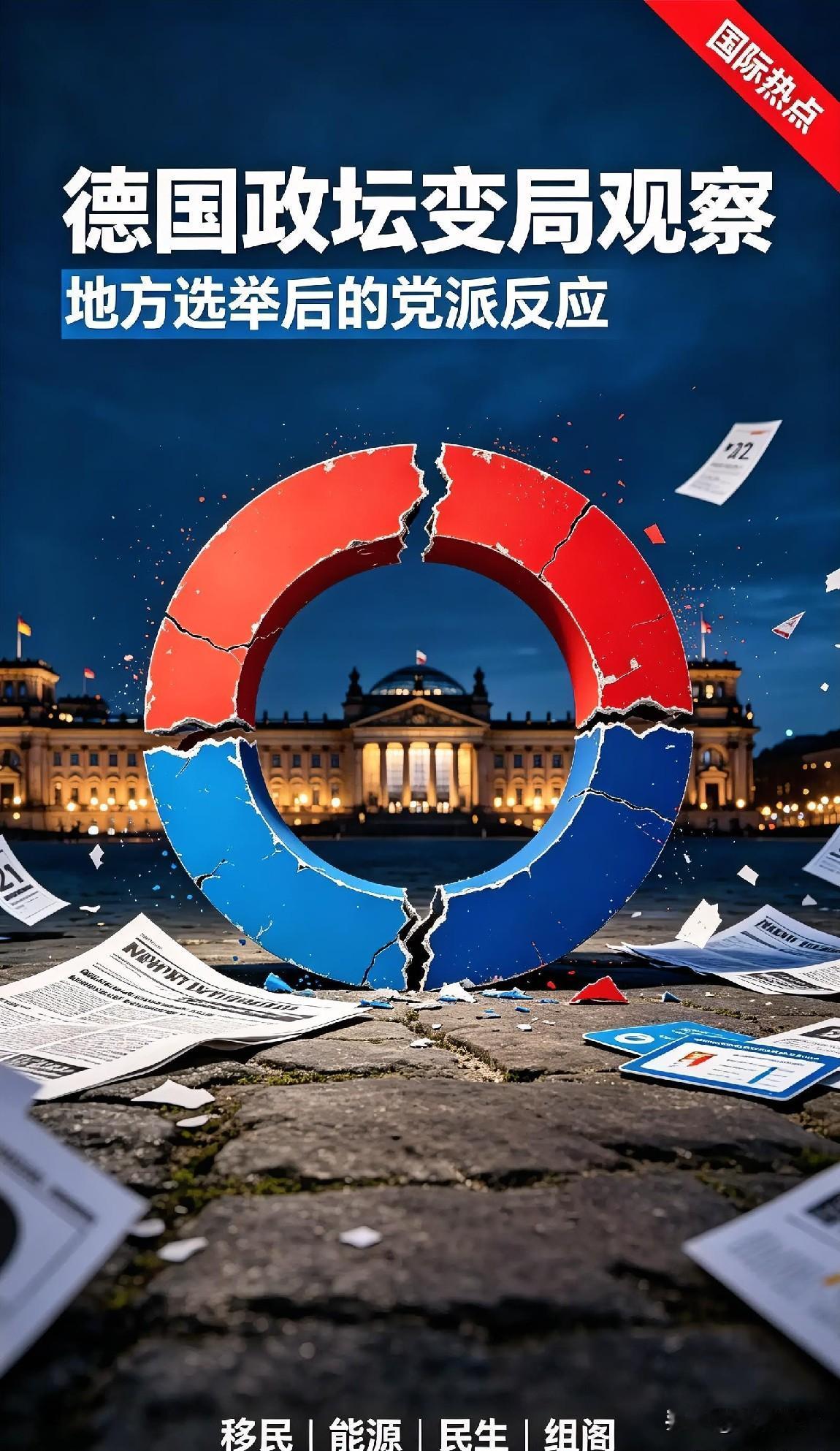 🚨德国政坛风云突变🔥！地方选举结果出炉📊各党派如何回应2026年9月