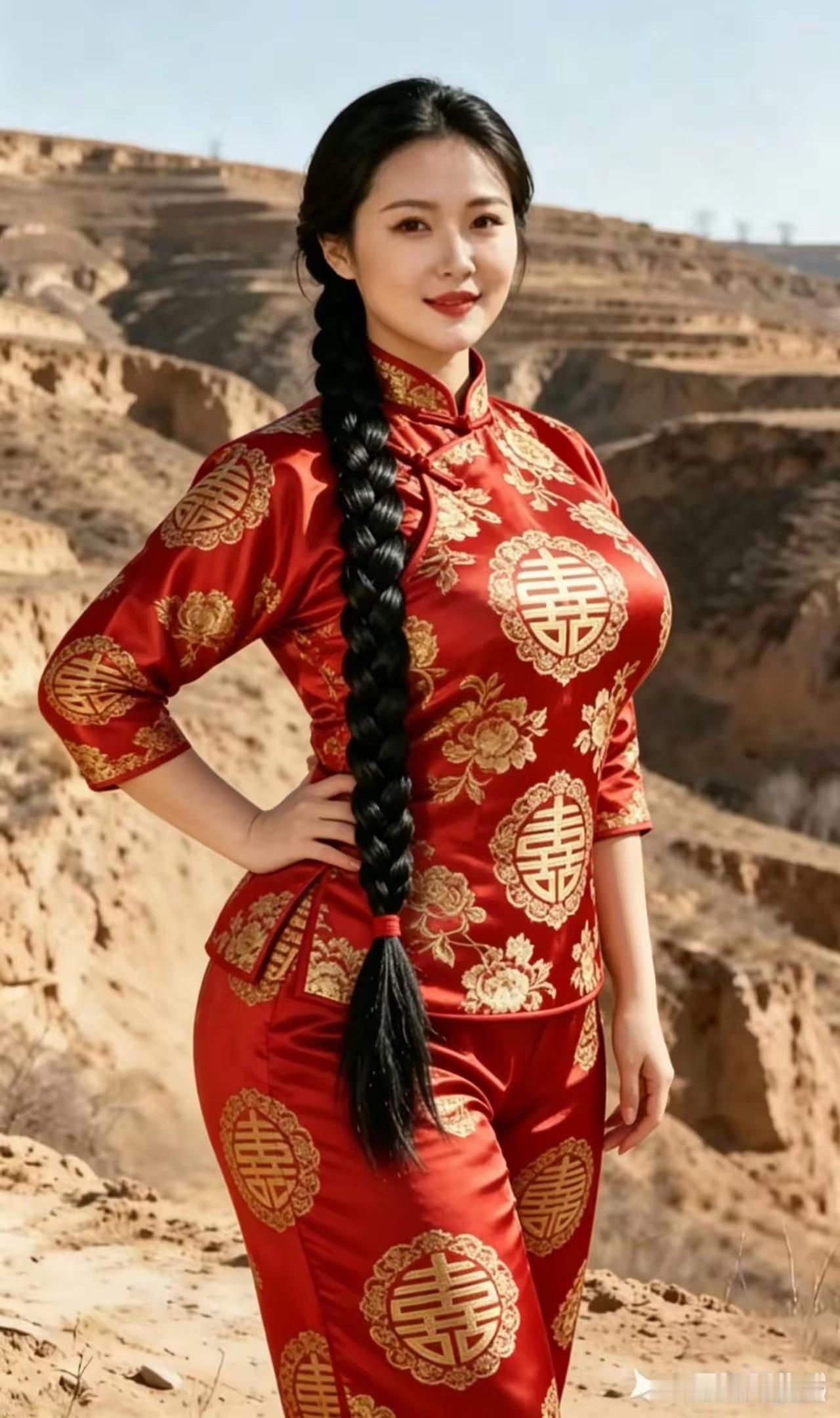 黄土高坡，姑娘出嫁。风土人情，别具特色。