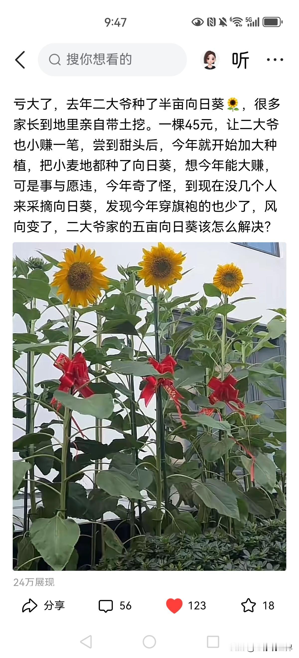 笑屎人了！这二大爷挺有生意头脑嘛！扩大种植向日葵，目标客户就是那些家里有高考学生