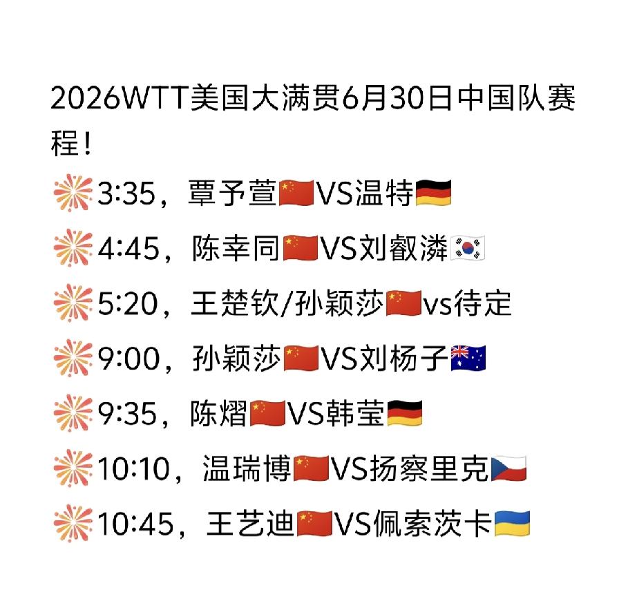 这赛程确实挺让人无语的，孙颖莎要在四个小时内打两场比赛😯，2026WT