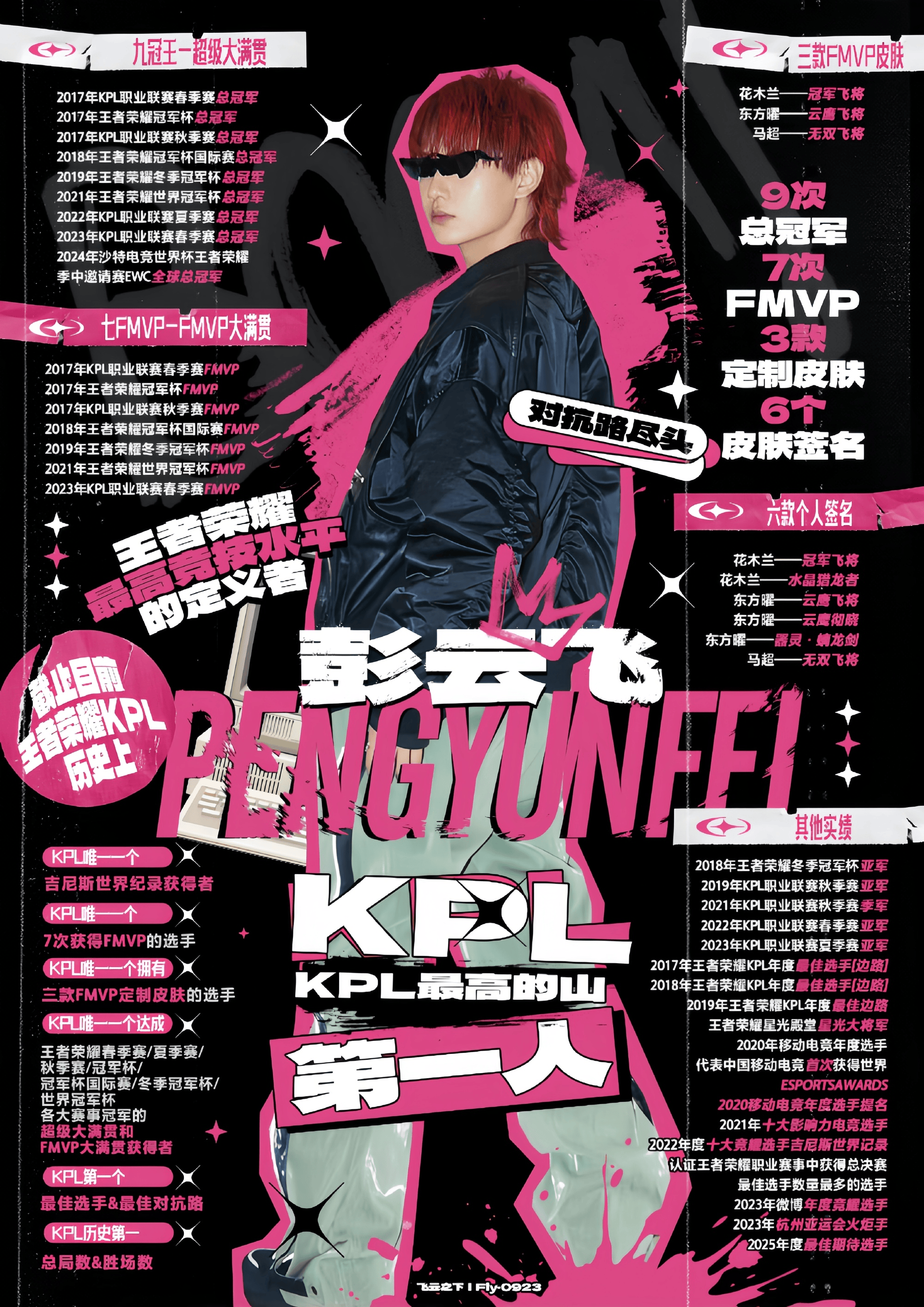 Fly后援会发布荣誉图: KPL第一人, 等人挑战我的高度八年了