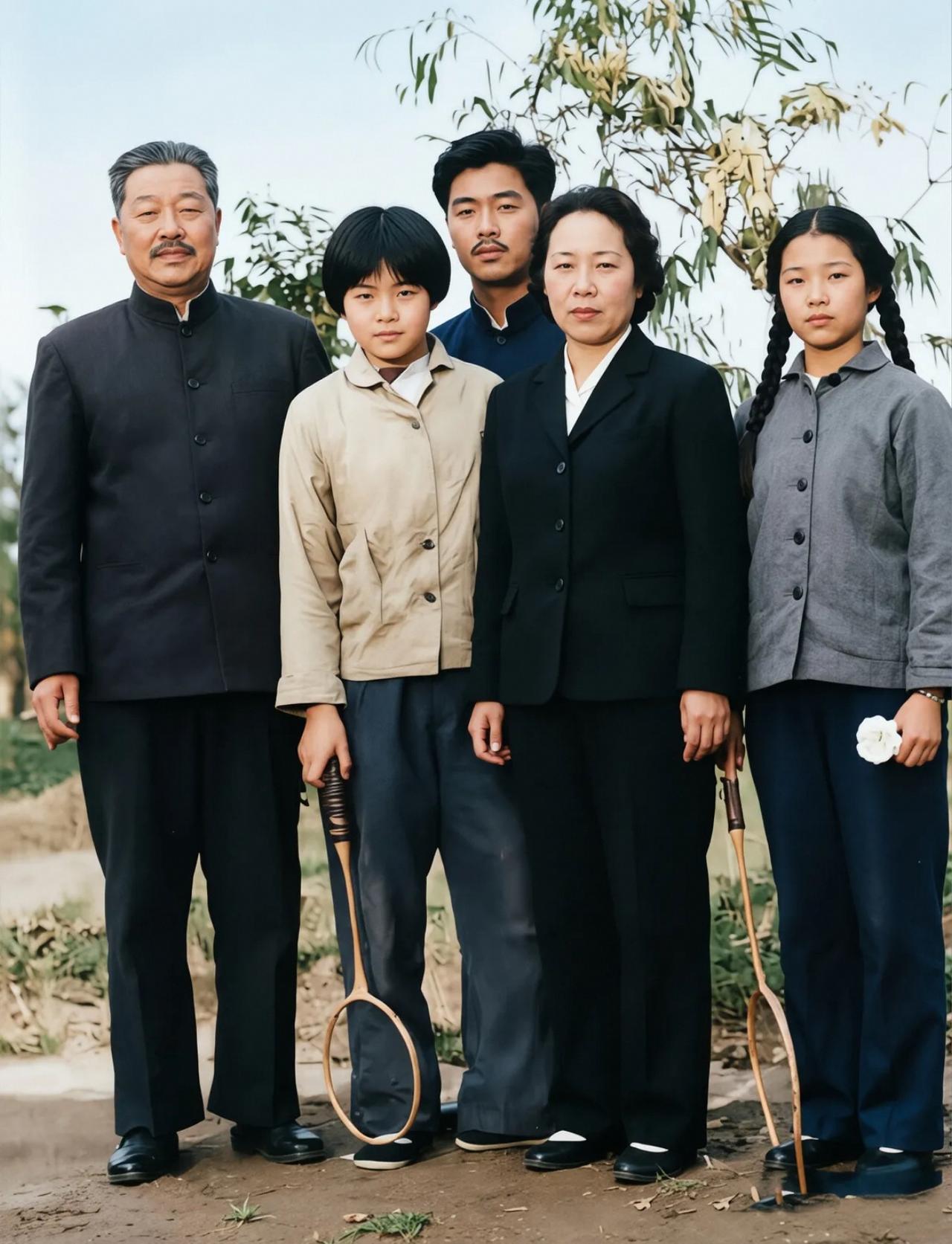 1964年年初，贺龙元帅赴广州视察工作，夫人薛明带着儿女随行，难得休息，无比珍贵