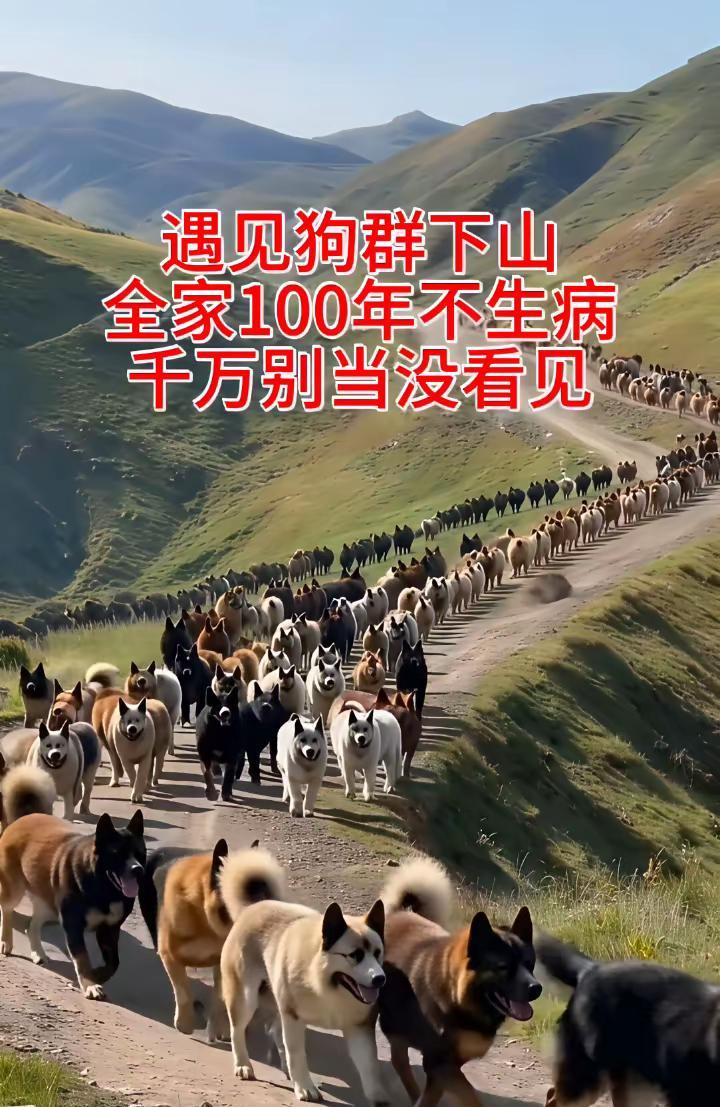 要是碰着一<em>群狗</em>从山上跑下来，这可是超级大的吉兆！都说见着这场景，全家能健健康康一