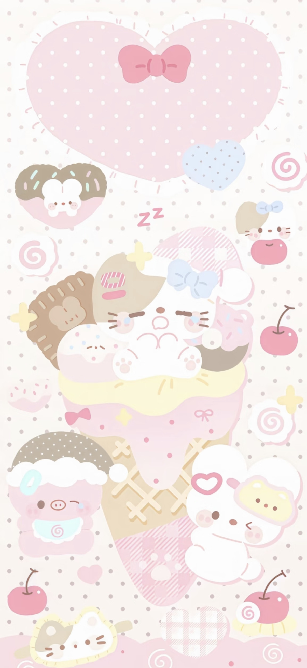 甜品Kitty小猫酱壁纸分享小猫壁纸｜甜妹壁纸｜可爱壁纸｜卡通动漫｜聊天背景图