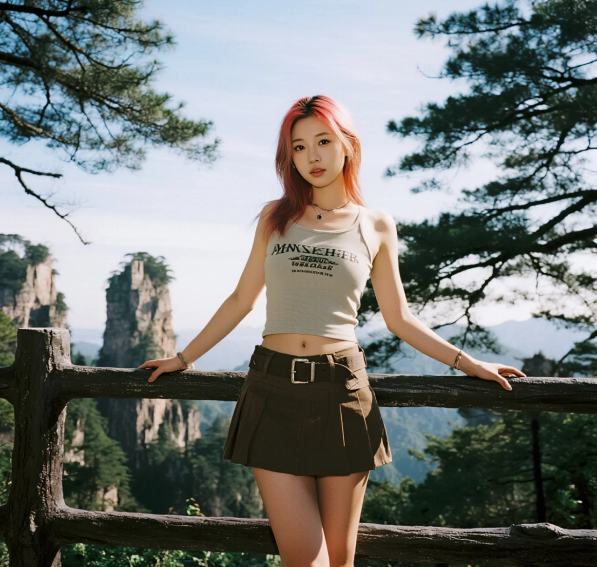 张家界撒欢游，小姐姐美照一张接一张