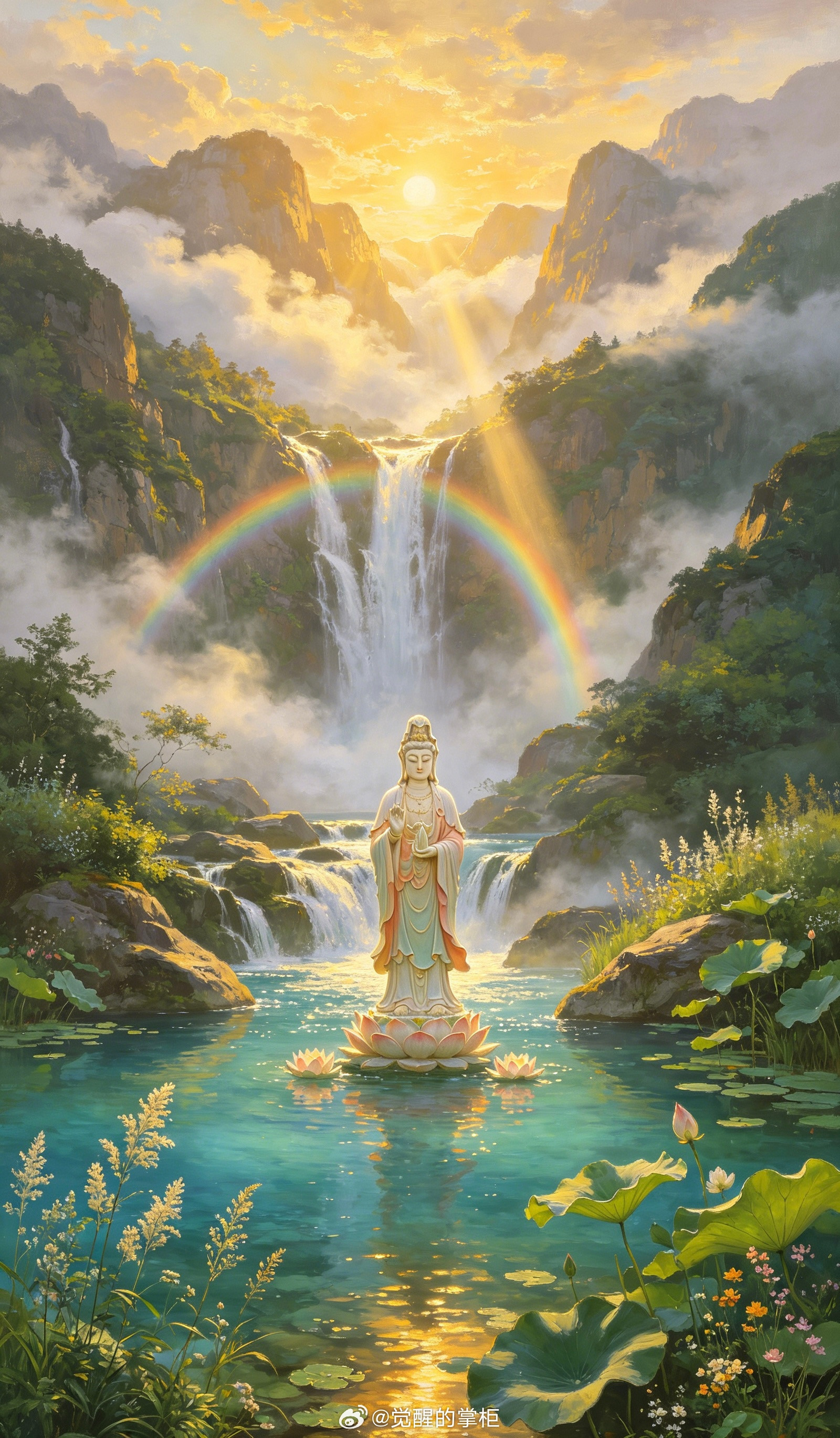 一个发给你的讯息：看到菩萨，别滑走。礼赞留言：诸事顺遂。有顶级能量的开始加持你，