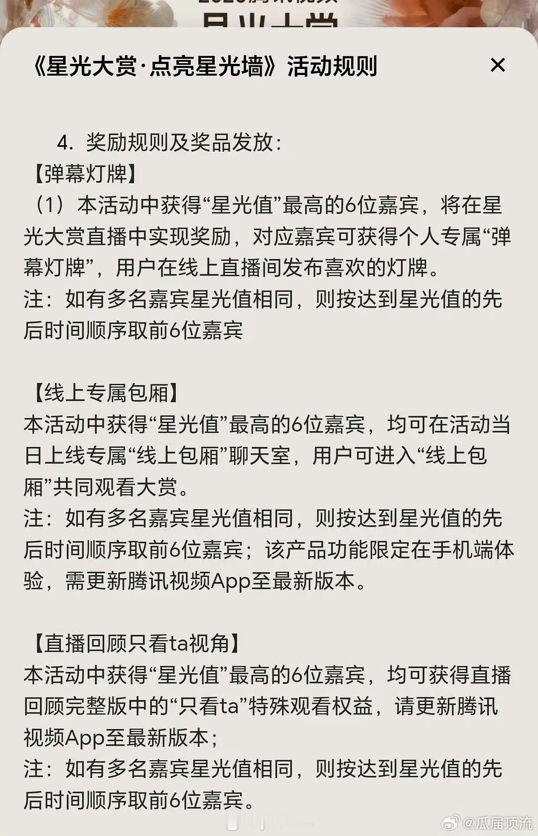 星光大赏氪金榜来了鹅是懂得怎么赚粉丝钱的