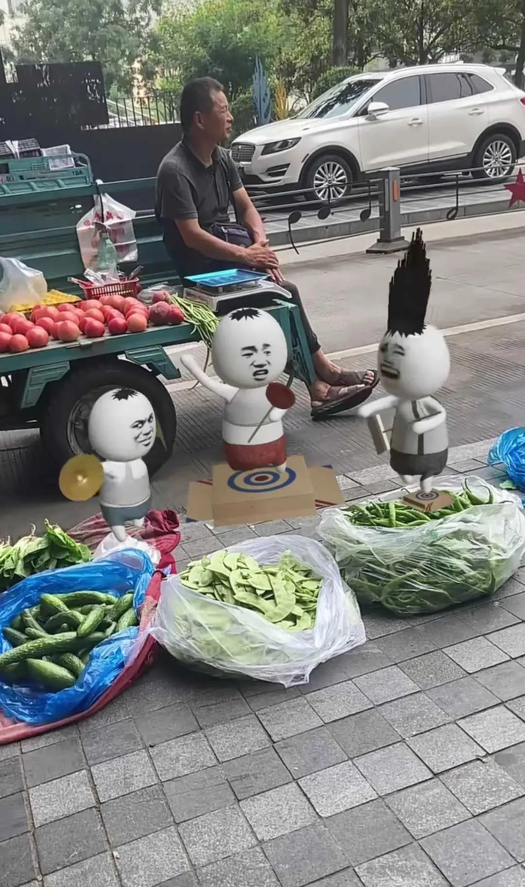 这样卖菜好省力啊。