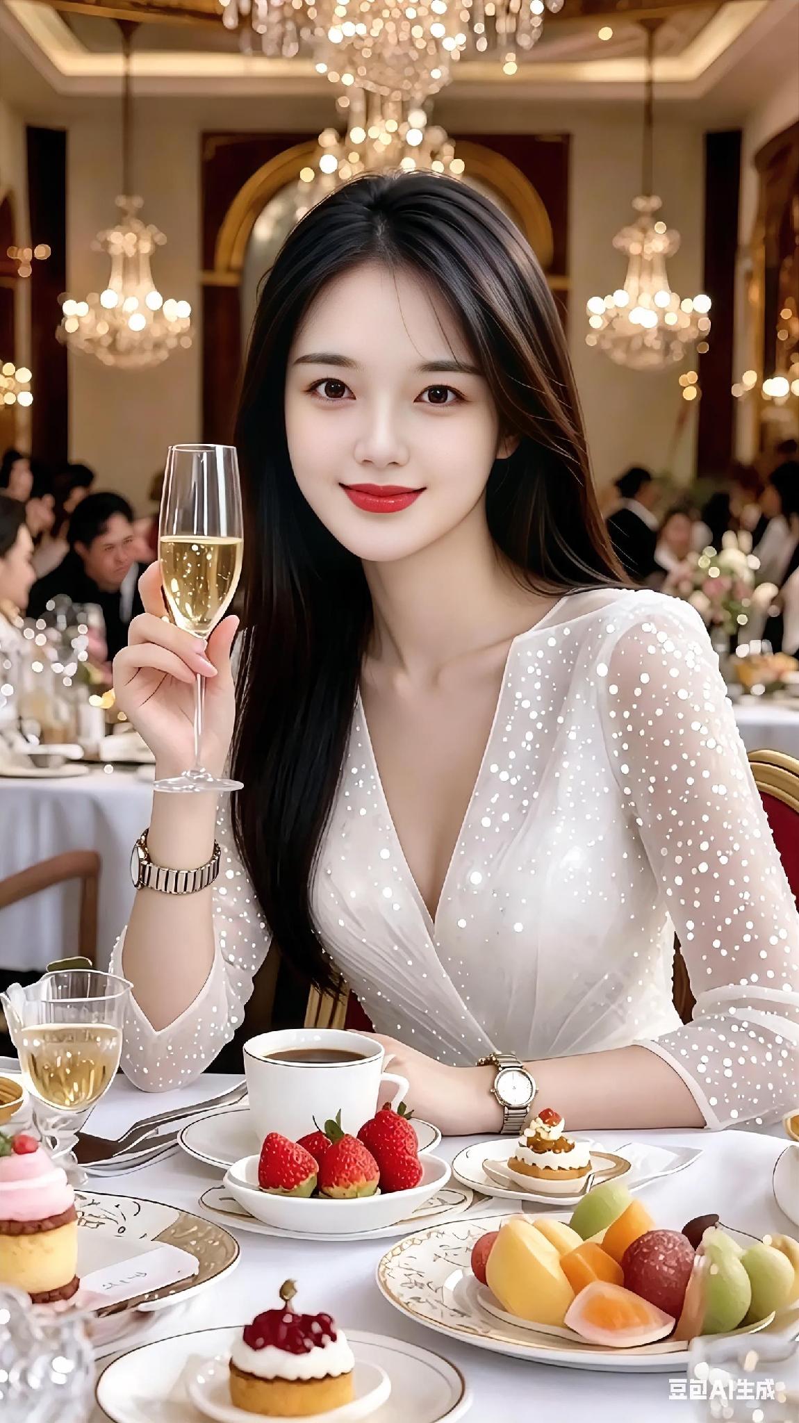 她的清新如同甘甜的清泉，令人回味无穷；她的脱俗气质则如同高雅的琴音，让人陶醉其中