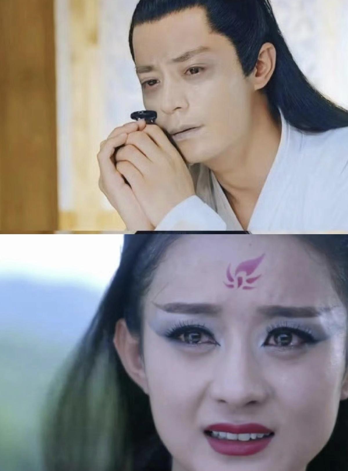 赵丽颖和霍建华都是省油的灯，好捏的柿子。前面小骨妆造有多好看，后面妖神妆造就有多