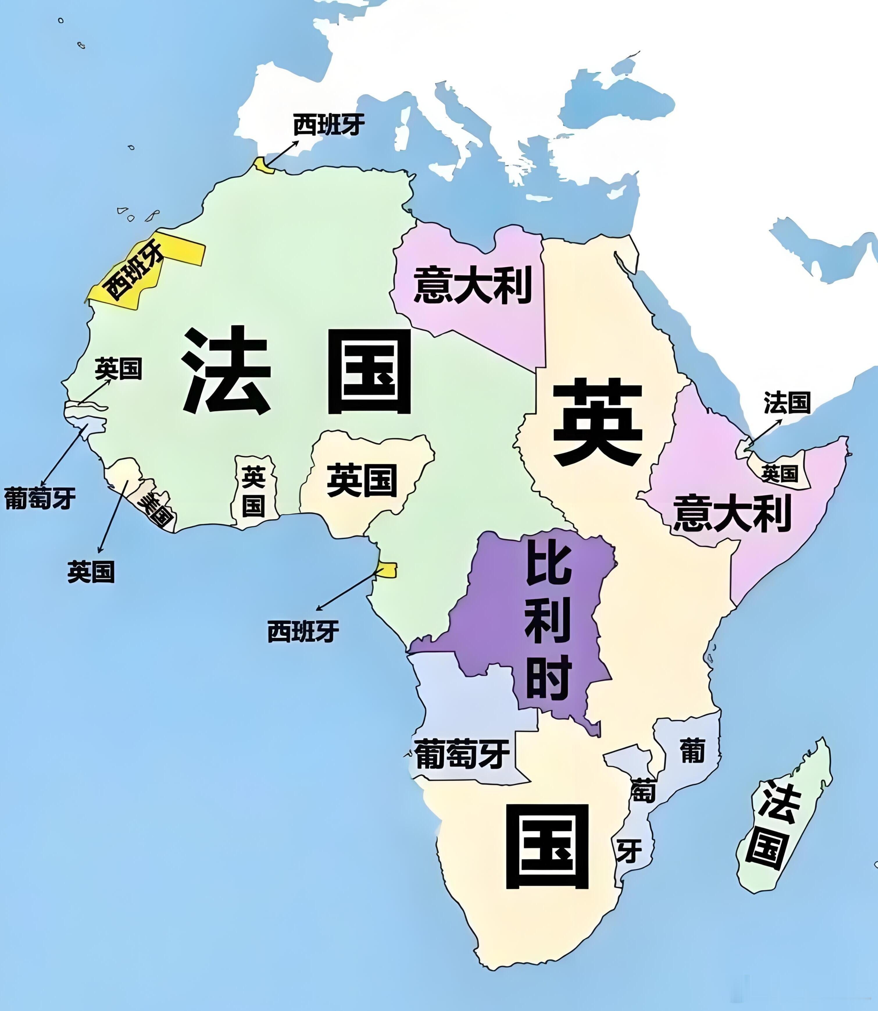 非洲殖民地地图