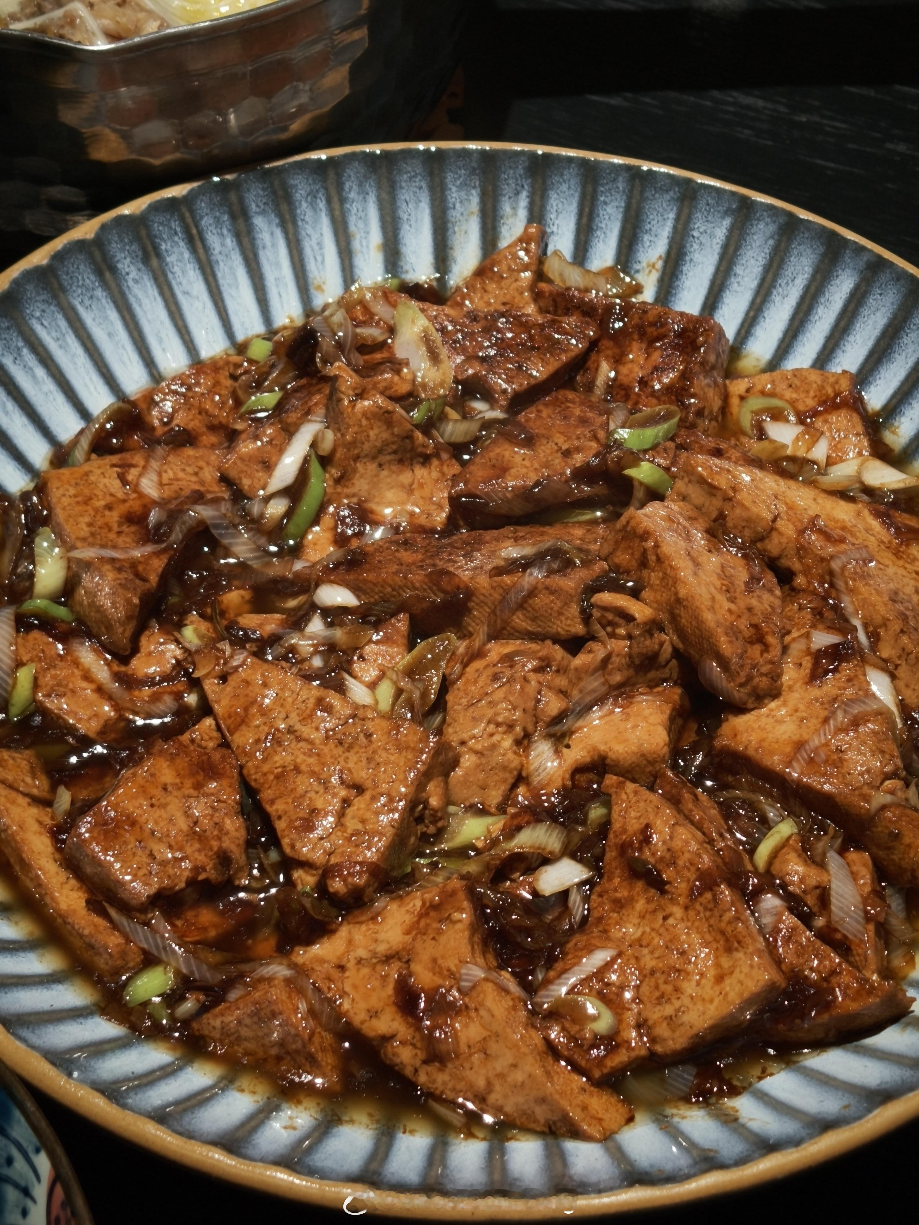 葱烧豆腐+鸡汤面线