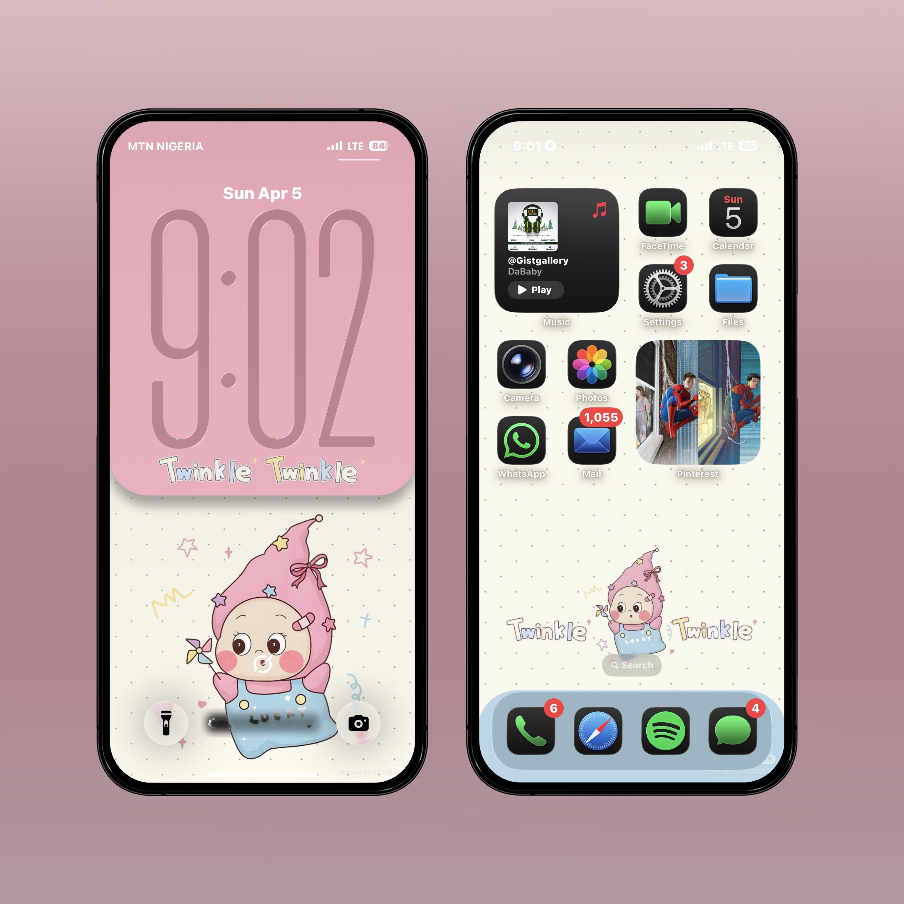 壁纸推荐｜卡通｜星星人｜粉色系｜白色系｜浅绿｜淡黄｜橙色｜清新